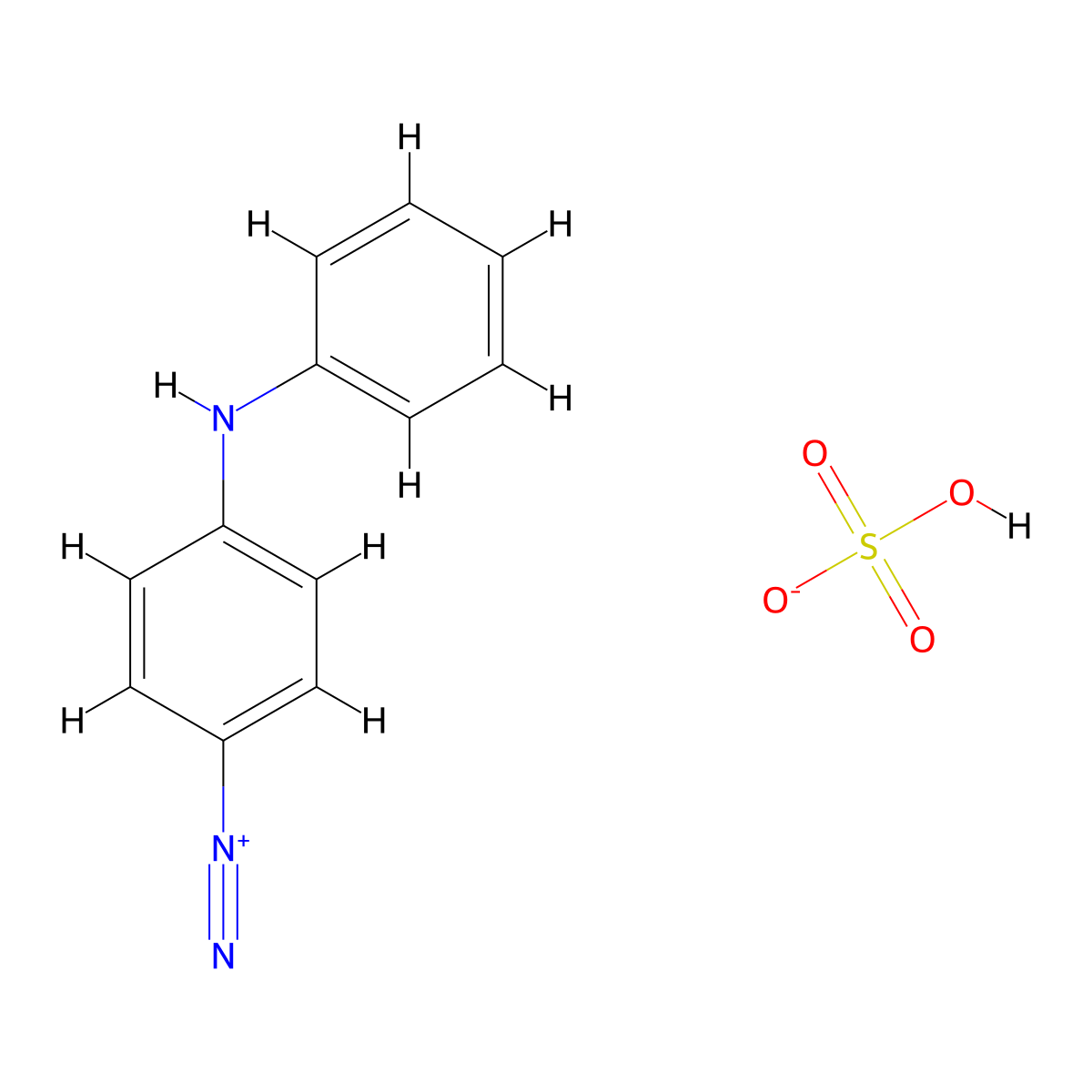 Benzenediazonium, 4-(phenylamino)-, sulfate (1:1) molecular structure, CAS 139479-06-4