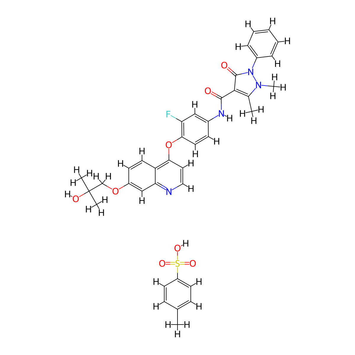 Ningetinib Tosylate molecular structure, CAS 1394820-77-9