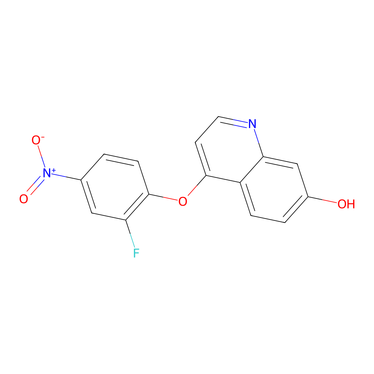 4-(2-Fluoro-4-nitrophenoxy)quinolin-7-ol molecular structure, CAS 1394820-98-4