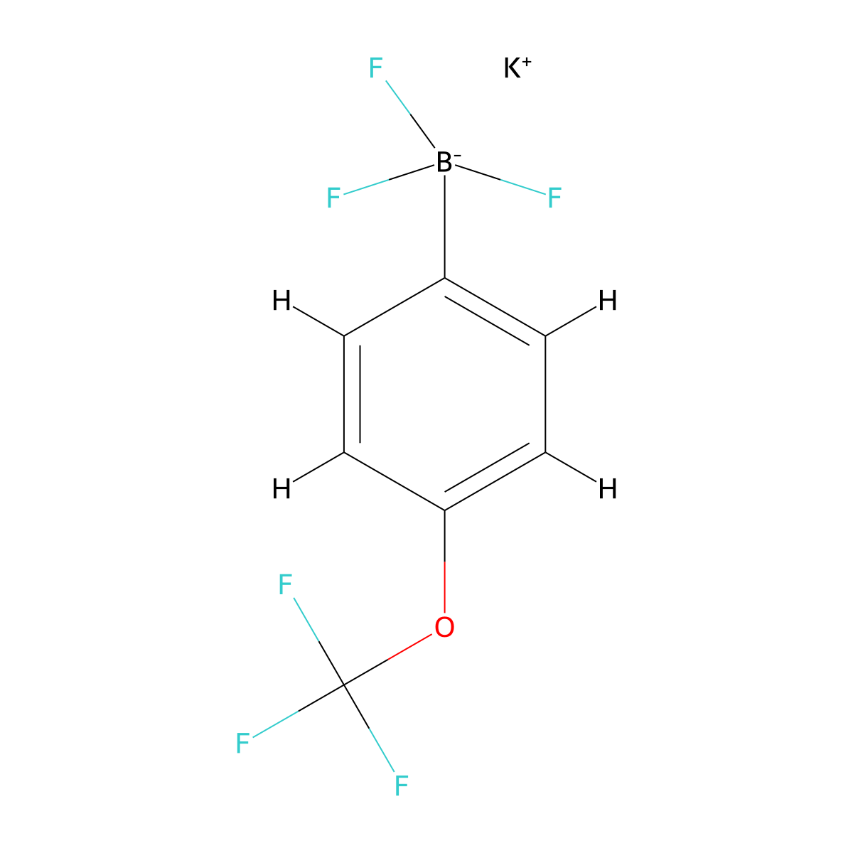 Potassium 4-(trifluoromethoxy) phenyltrifluoroborate molecular structure, CAS 1394827-04-3