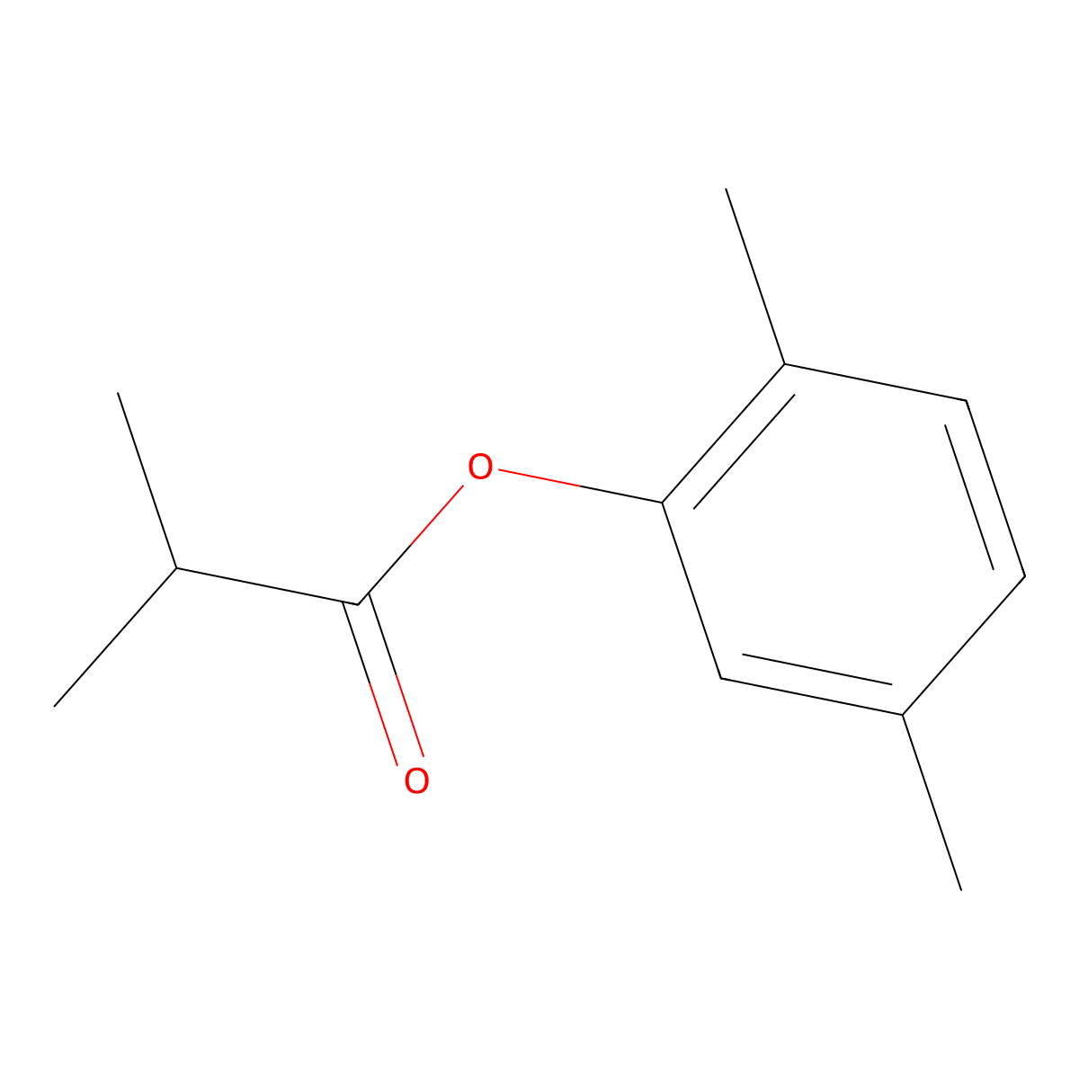 2,5-Dimethylphenyl 2-methylpropanoate molecular structure, CAS 139483-68-4