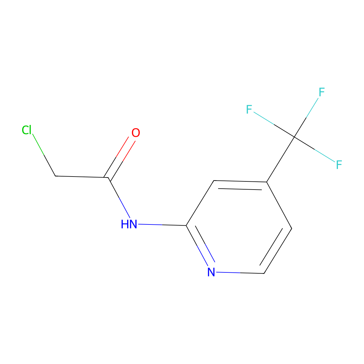 2-chloro-N-[4-(trifluoromethyl)pyridin-2-yl]acetamide molecular structure, CAS 1394832-70-2