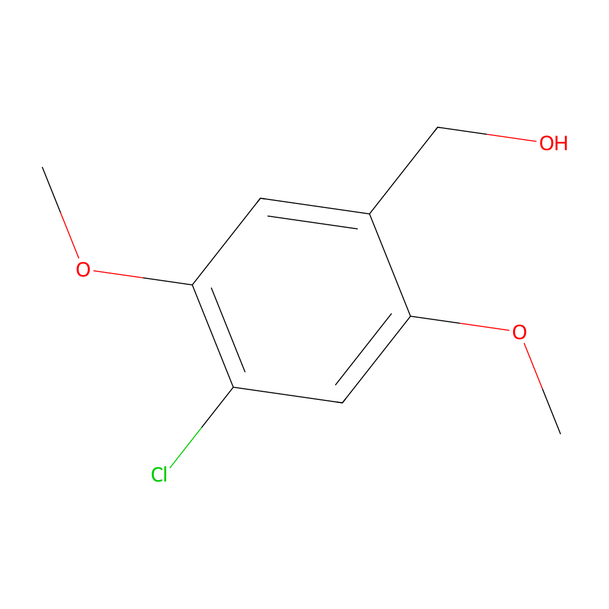 (4-Chloro-2,5-dimethoxyphenyl)methanol molecular structure, CAS 1394837-77-4