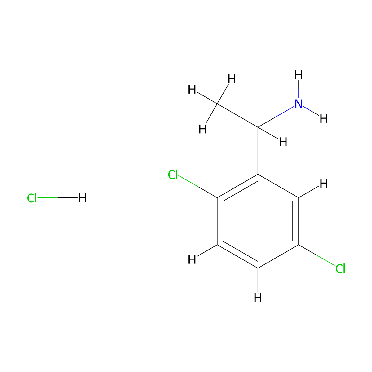 1-(2,5-Dichlorophenyl)ethan-1-amine hydrochloride molecular structure, CAS 1394838-41-5