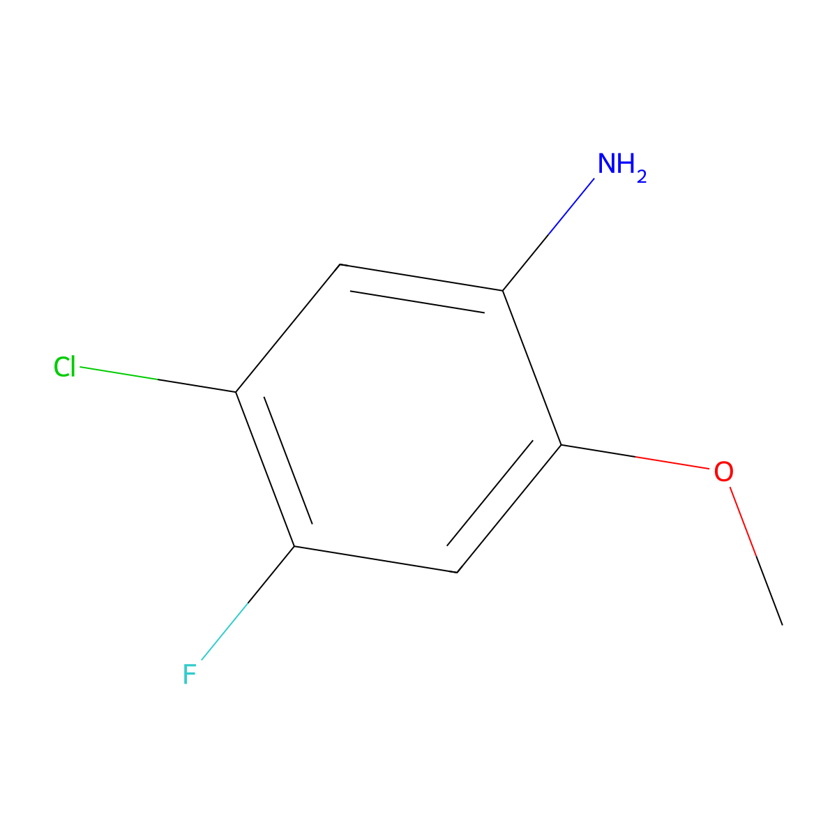 5-Chloro-4-fluoro-2-methoxyaniline molecular structure, CAS 1394839-94-1