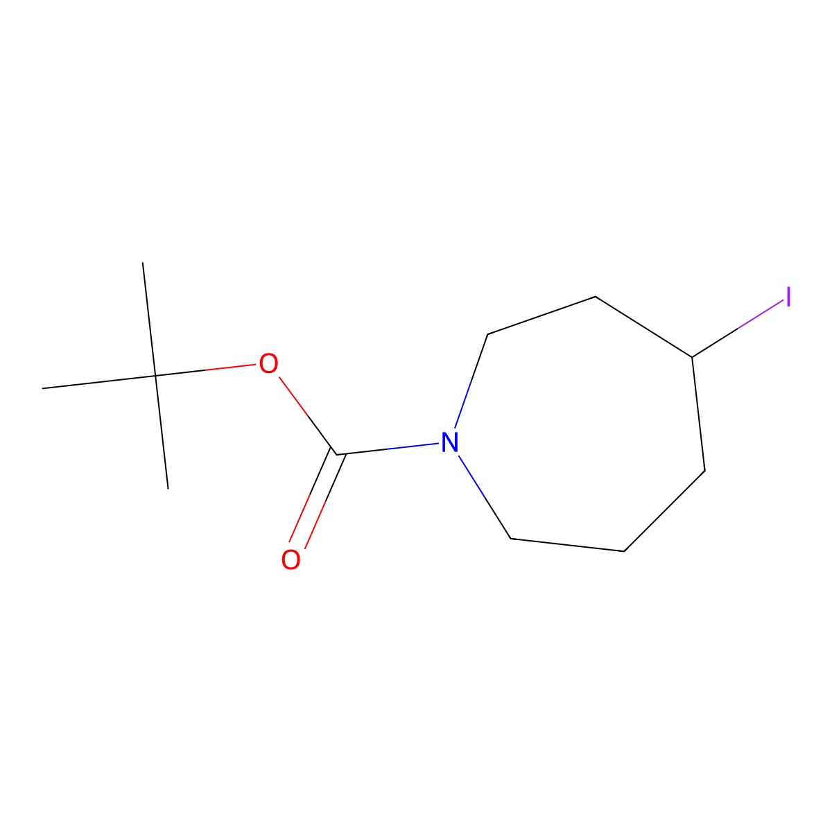 Tert-butyl 4-iodoazepane-1-carboxylate molecular structure, CAS 1394839-99-6