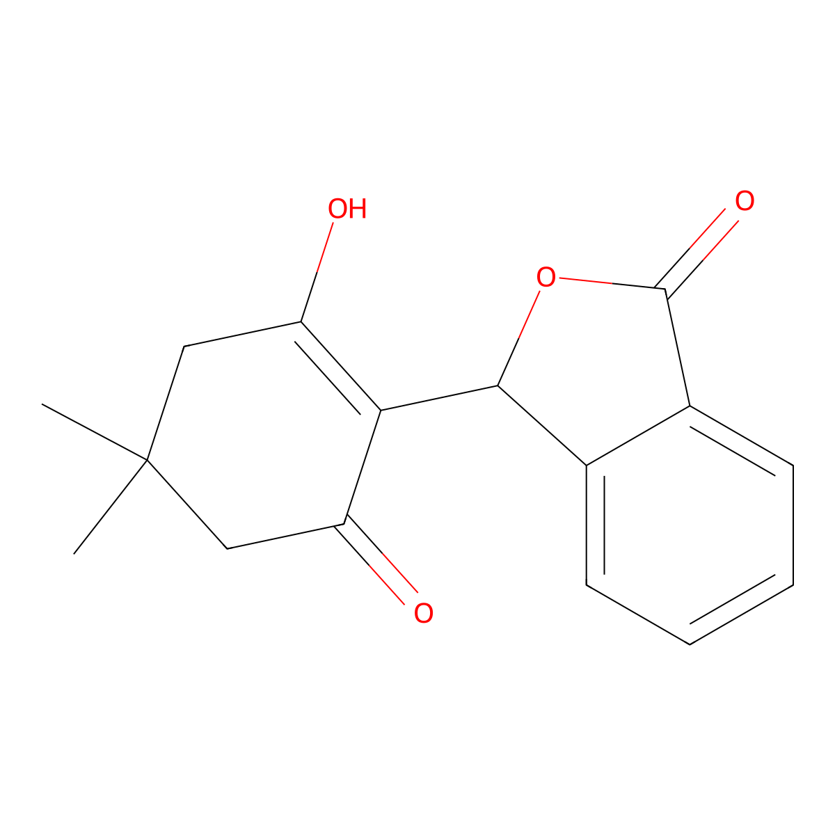 3-(2-hydroxy-4,4-dimethyl-6-oxocyclohex-1-en-1-yl)isobenzofuran-1(3H)-one molecular structure, CAS 139484-19-8