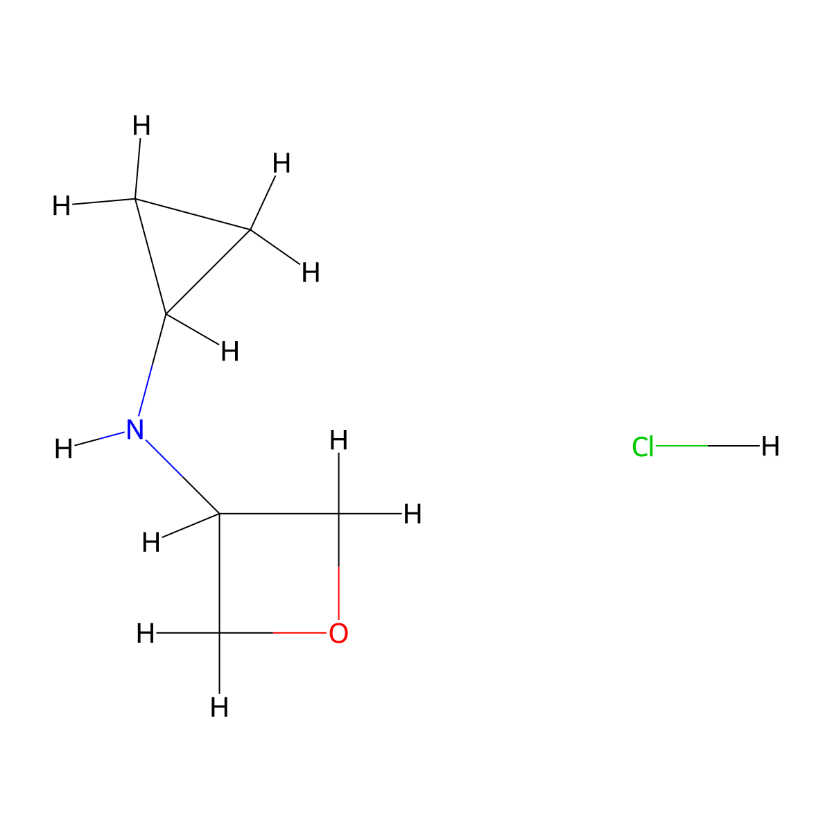 N-Cyclopropyloxetan-3-amine hydrochloride molecular structure, CAS 1394840-07-3
