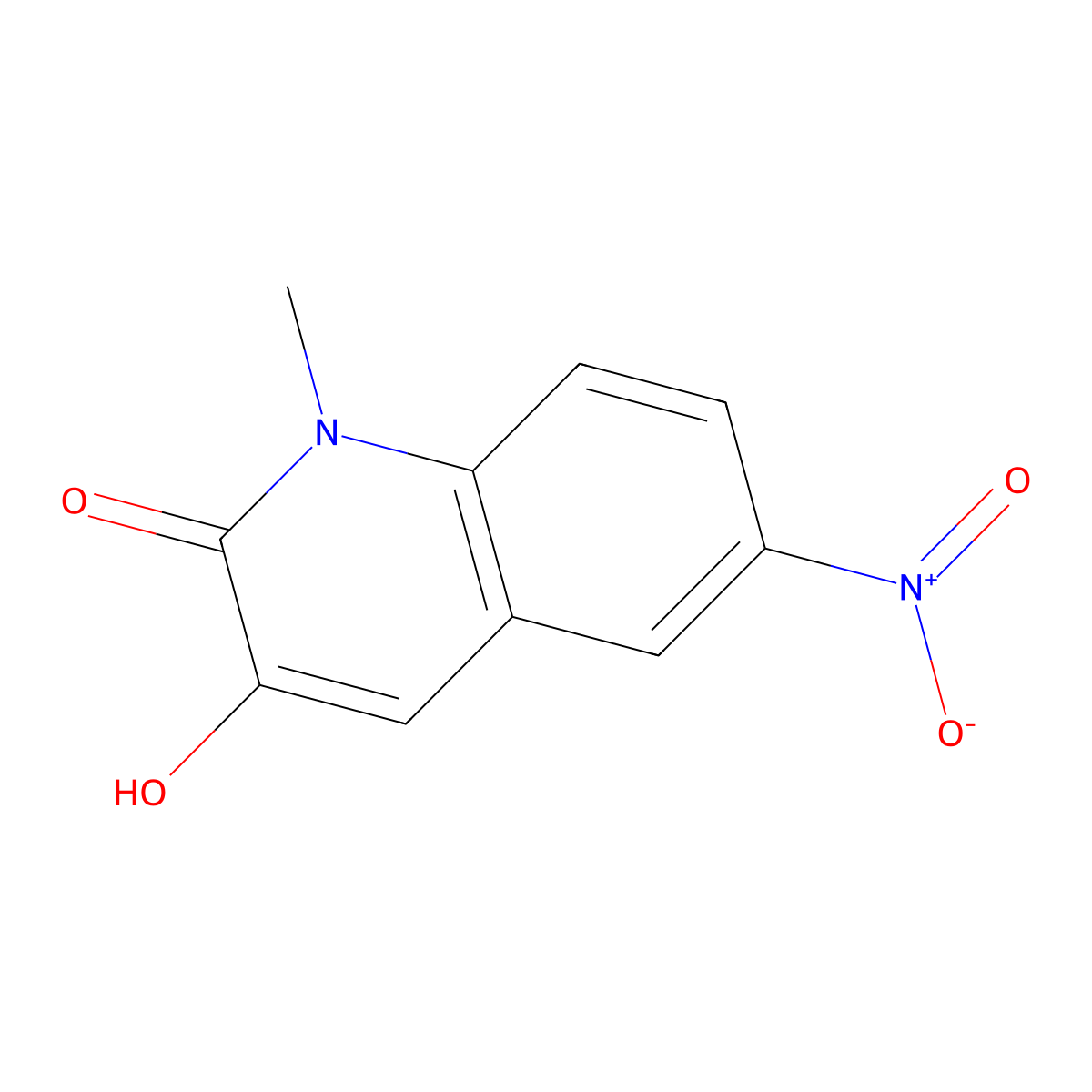 3-Hydroxy-1-methyl-6-nitroquinolin-2(1H)-one molecular structure, CAS 1394843-51-6