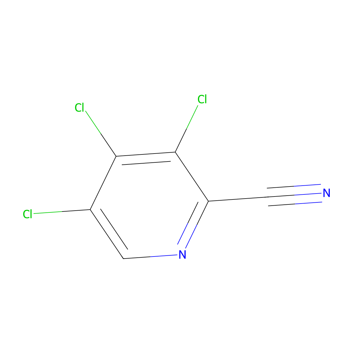 3,4,5-Trichloropyridine-2-carbonitrile molecular structure, CAS 139485-42-0