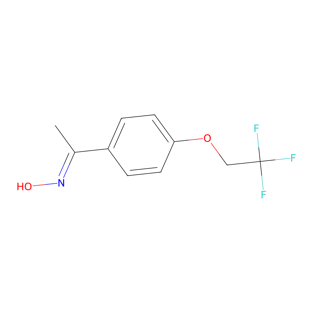 N-[1-[4-(2,2,2-trifluoroethoxy)phenyl]ethylidene]hydroxylamine molecular structure, CAS 139486-44-5