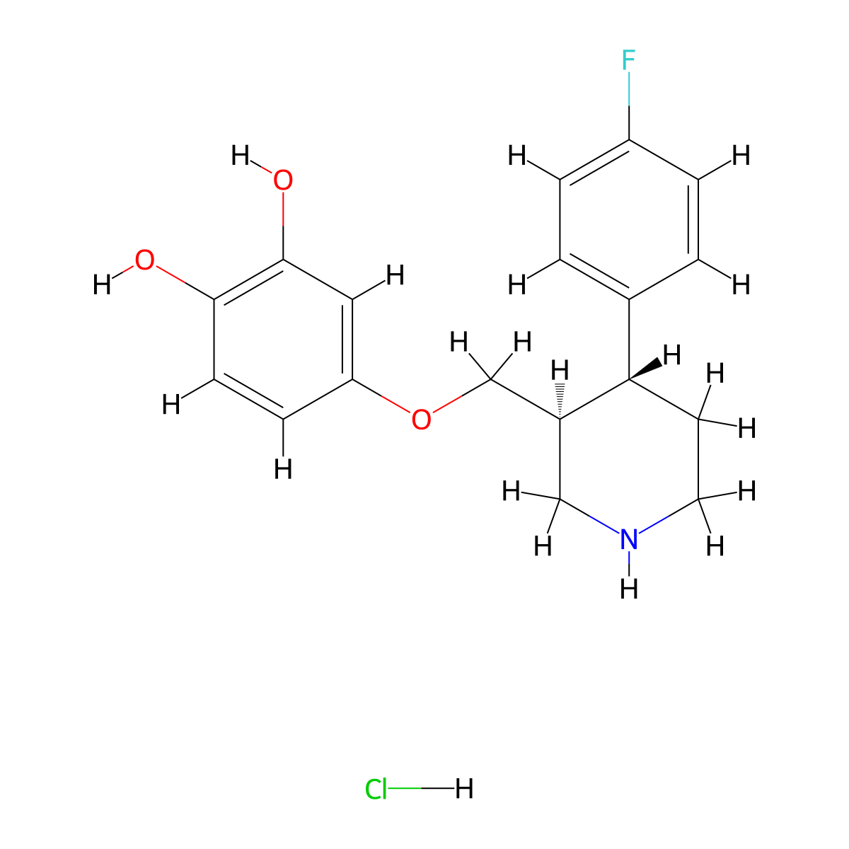 Desmethylene Paroxetine (hydrochloride) molecular structure, CAS 1394861-12-1