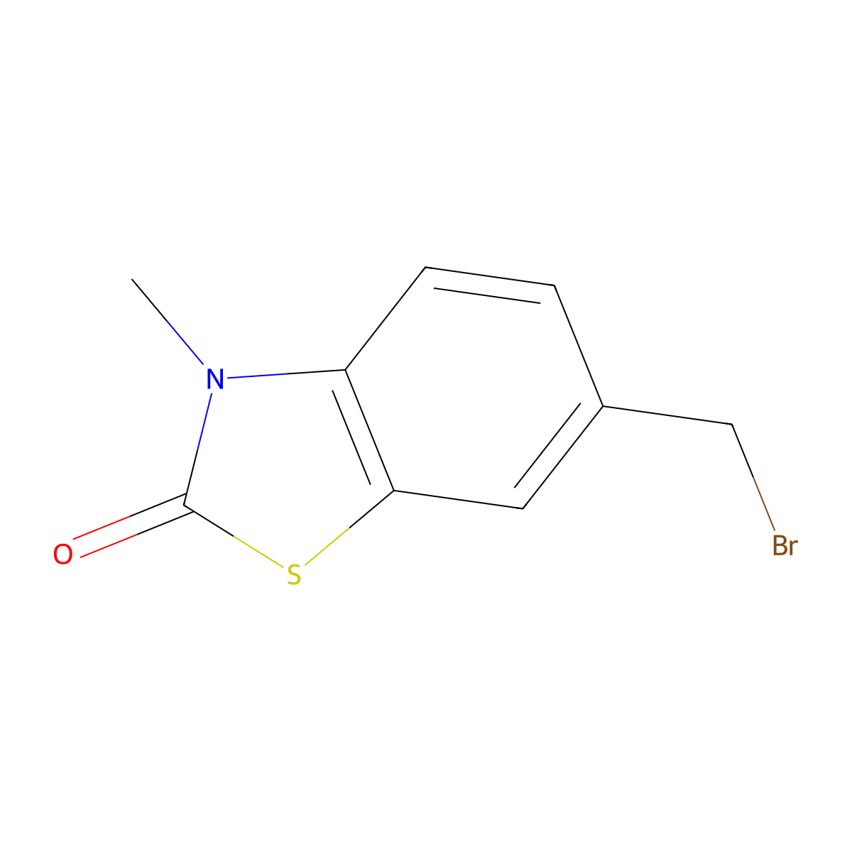 6-(Bromomethyl)-3-methyl-2(3H)-benzothiazolone molecular structure, CAS 139487-07-3