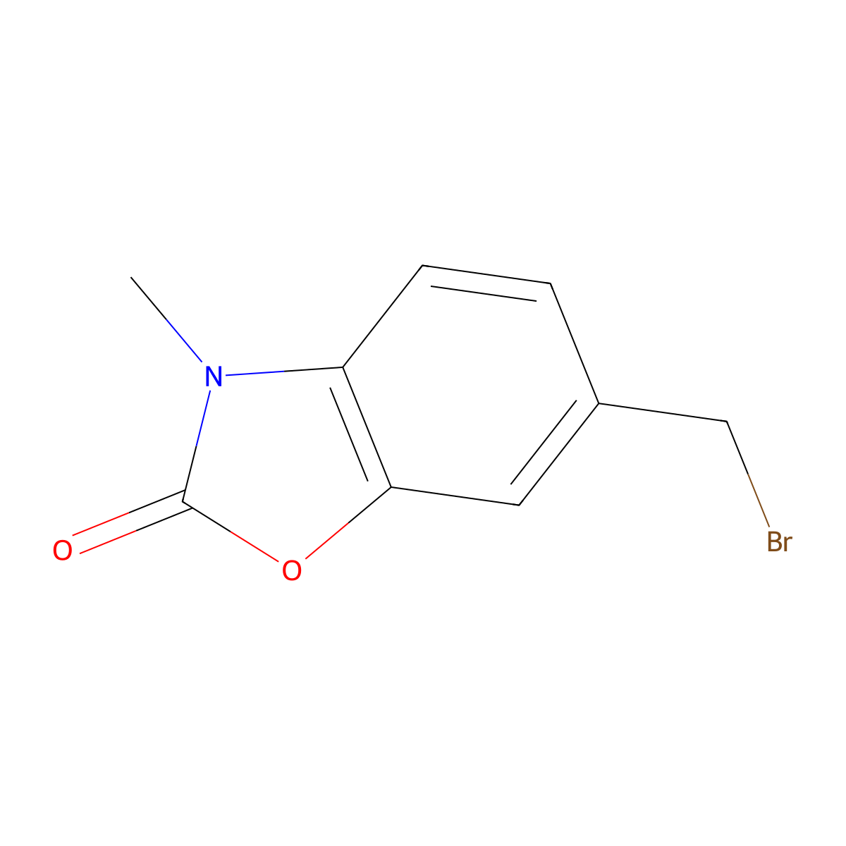6-(Bromomethyl)-3-methylbenzo[d]oxazol-2(3H)-one molecular structure, CAS 139487-08-4