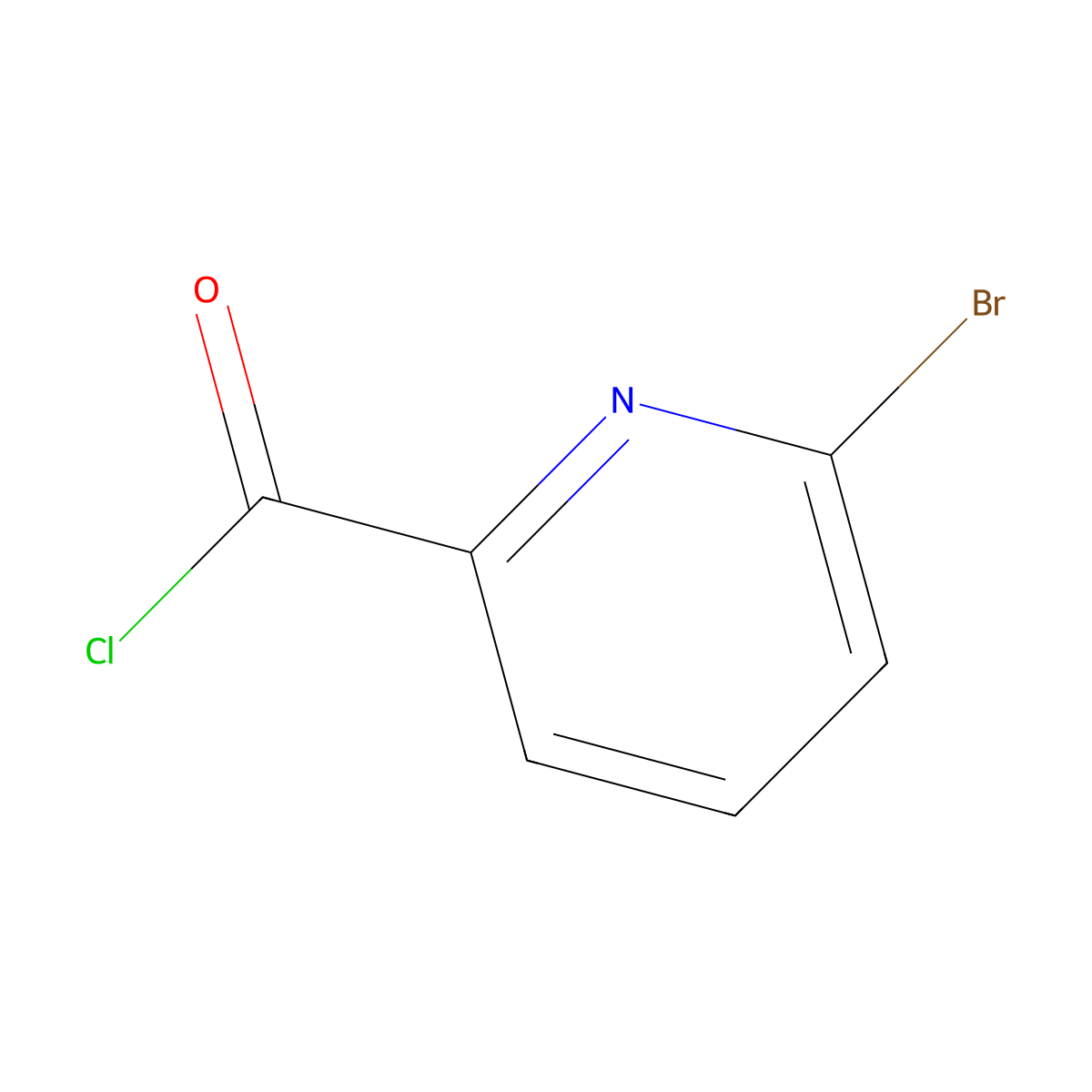 6-Bromopyridine-2-carbonyl chloride molecular structure, CAS 139487-69-7