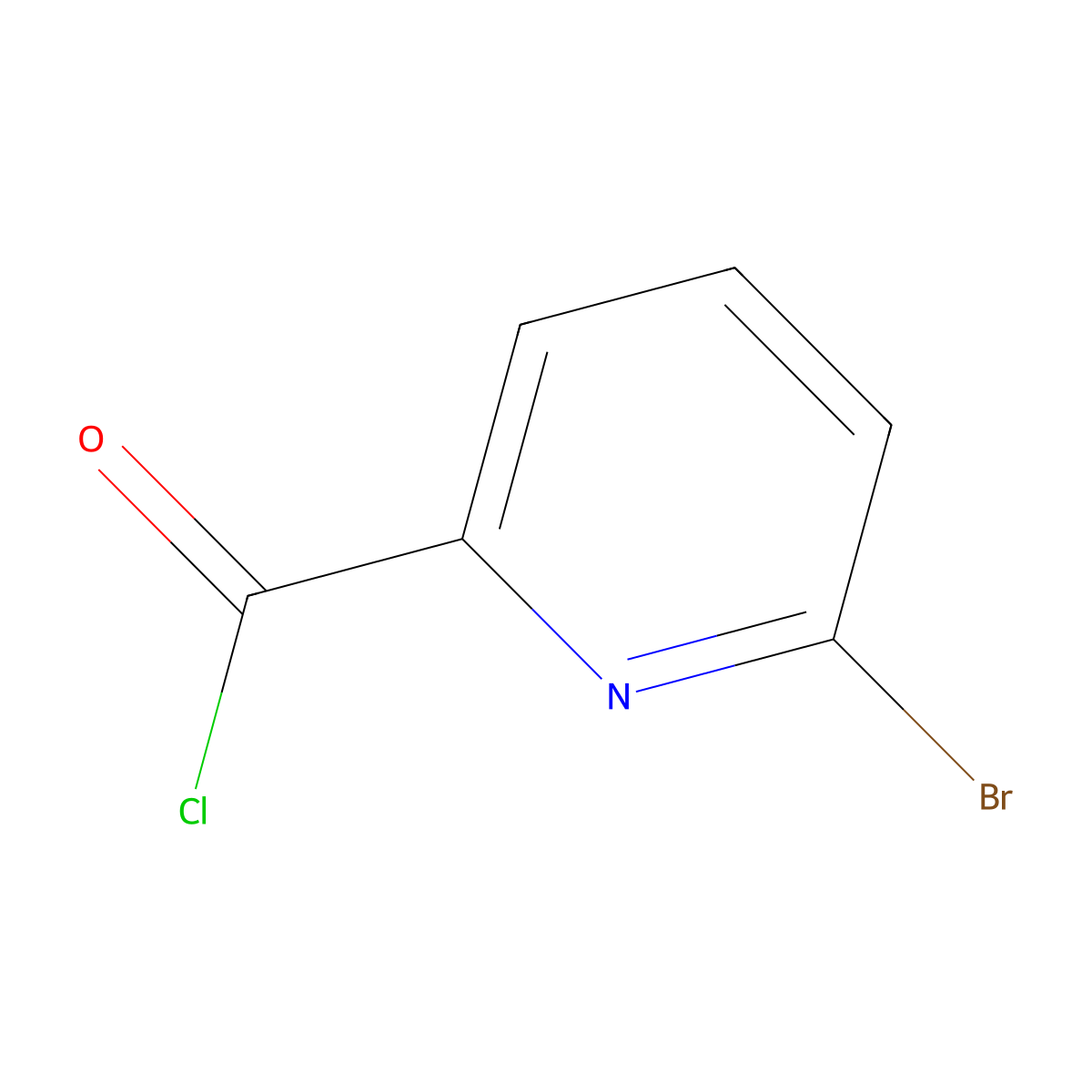 6-Bromopyridine-2-carbonyl chloride molecular structure, CAS 139487-69-7