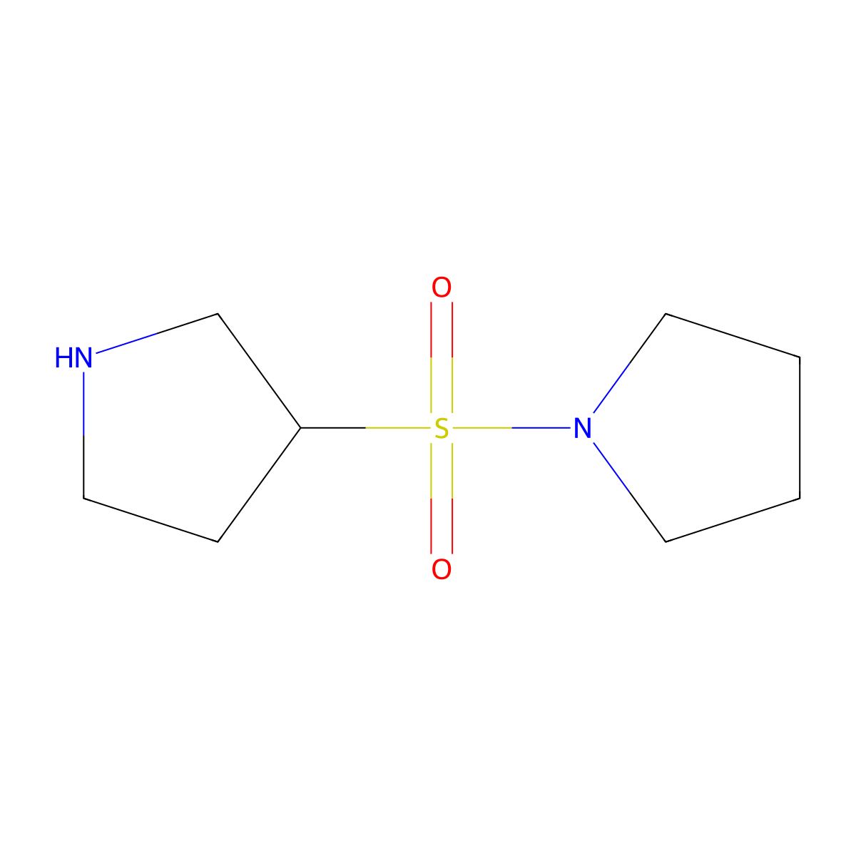 3-(Pyrrolidine-1-sulfonyl)pyrrolidine molecular structure, CAS 1394889-03-2