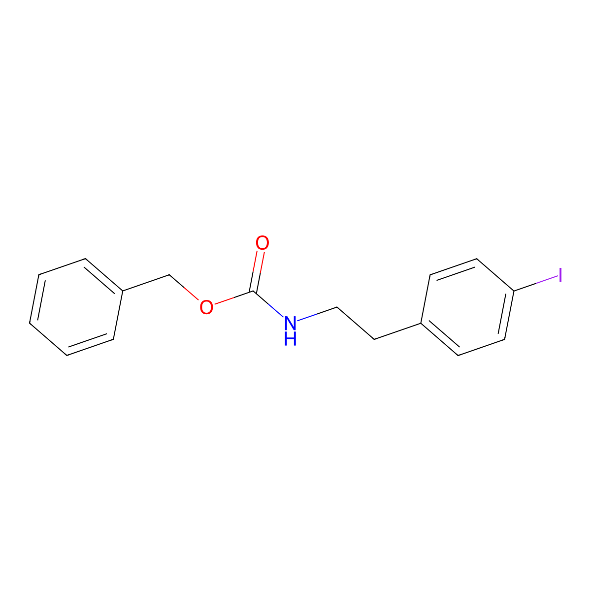 benzyl N-[2-(4-iodophenyl)ethyl]carbamate molecular structure, CAS 1394897-44-9