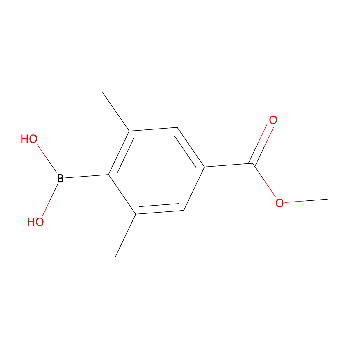 (4-(Methoxycarbonyl)-2,6-dimethylphenyl)boronic acid molecular structure, CAS 1394897-51-8