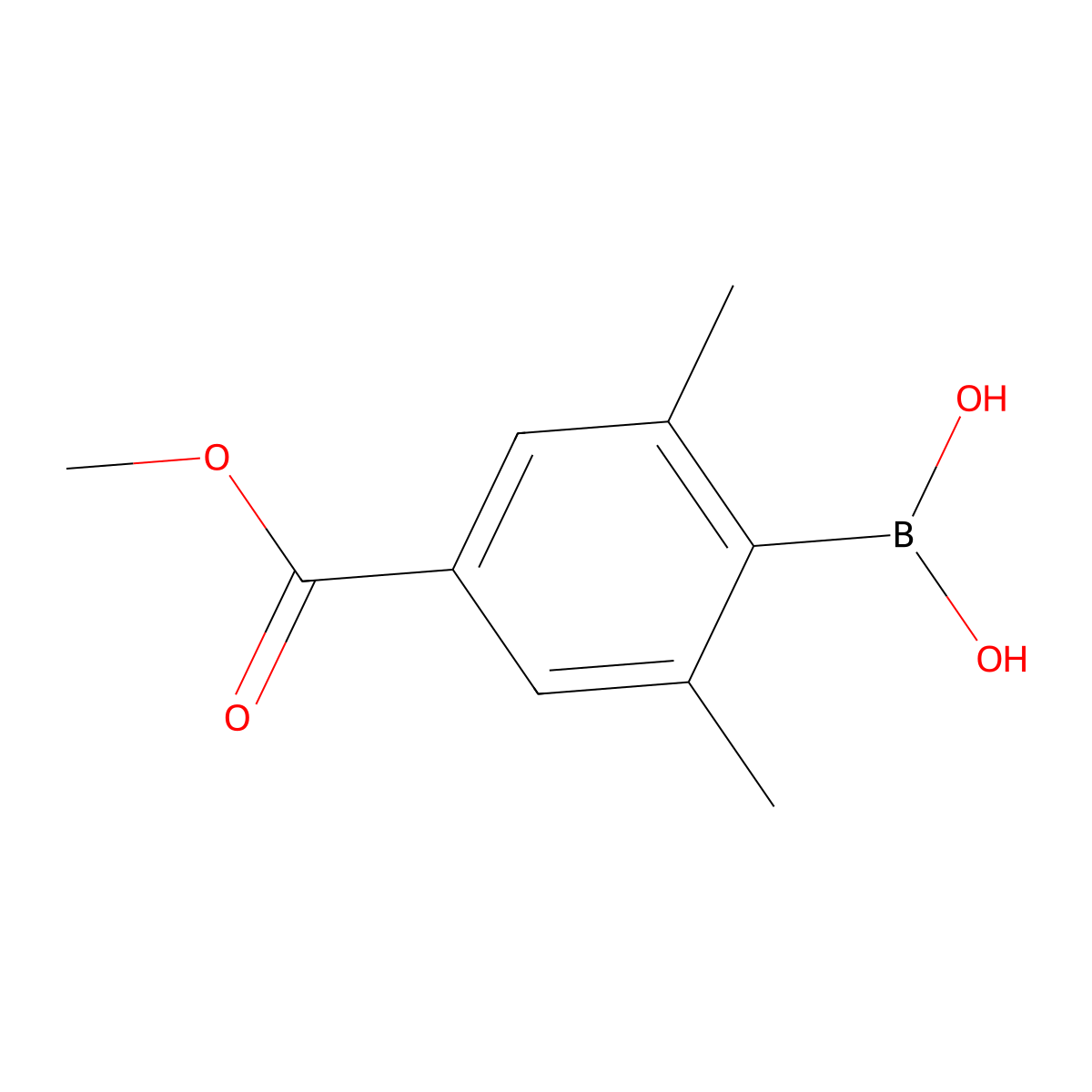 (4-(Methoxycarbonyl)-2,6-dimethylphenyl)boronic acid molecular structure, CAS 1394897-51-8