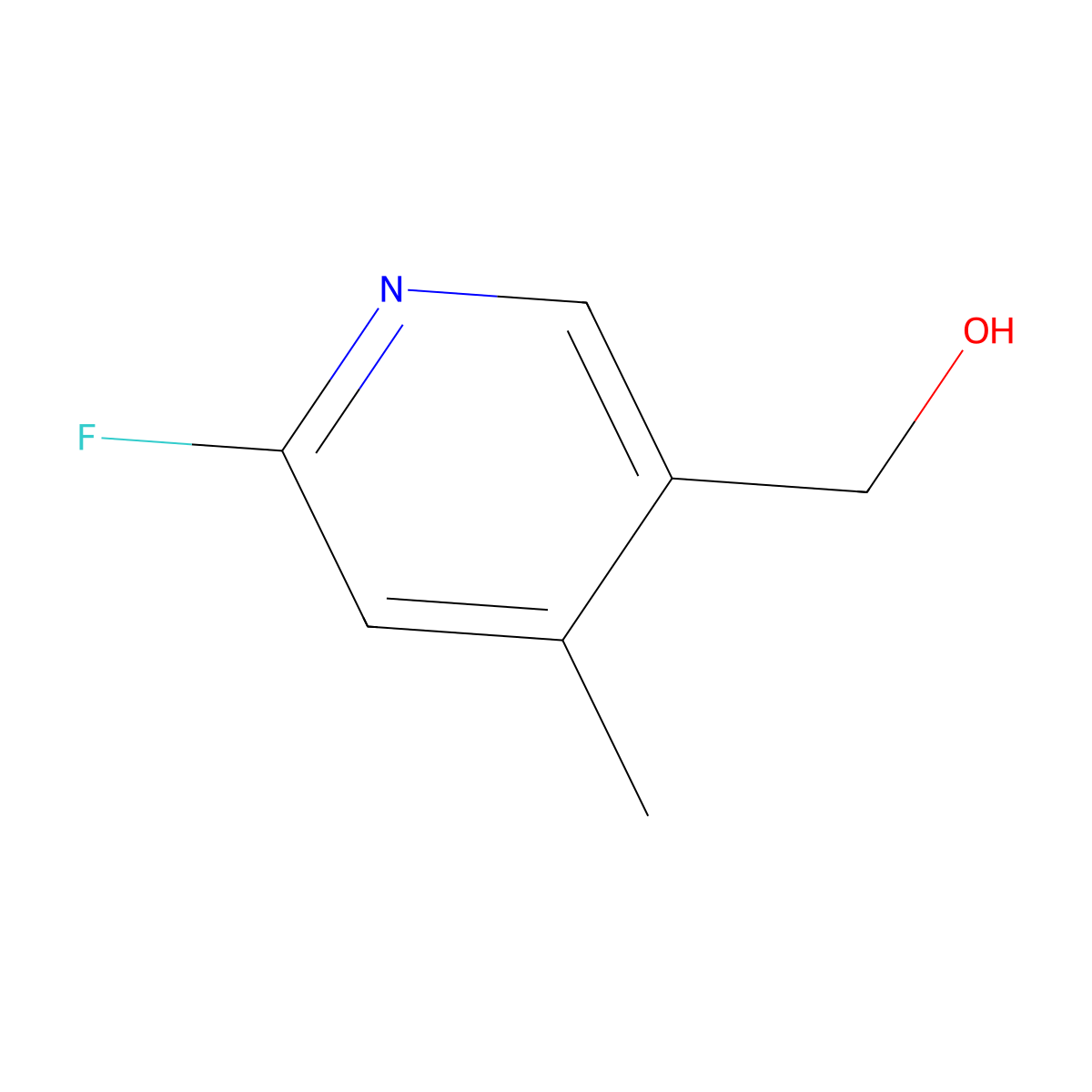 2-Fluoro-5-hydroxymethyl-4-methylpyridine molecular structure, CAS 1394899-05-8