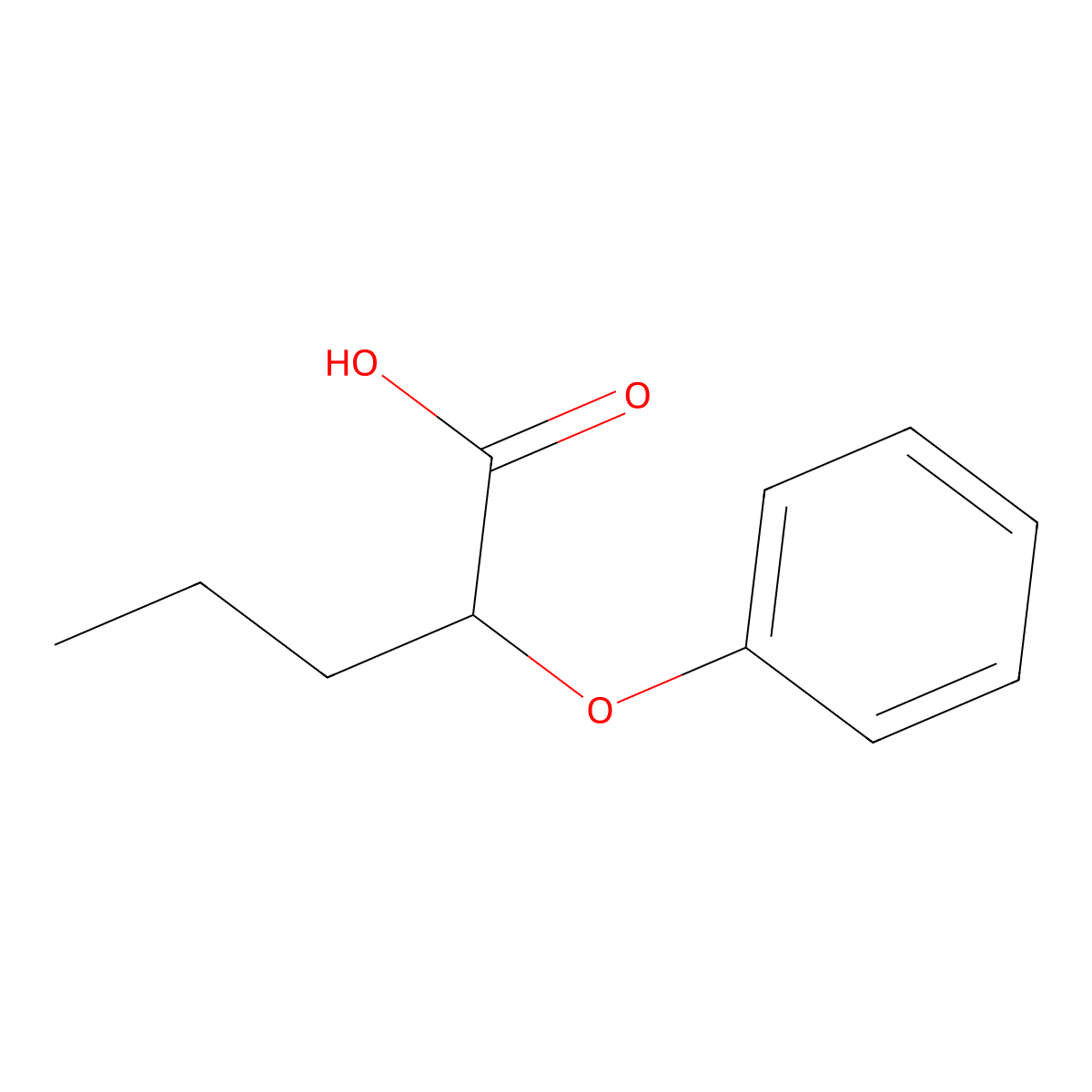 2-Phenoxypentanoic acid molecular structure, CAS 13949-65-0