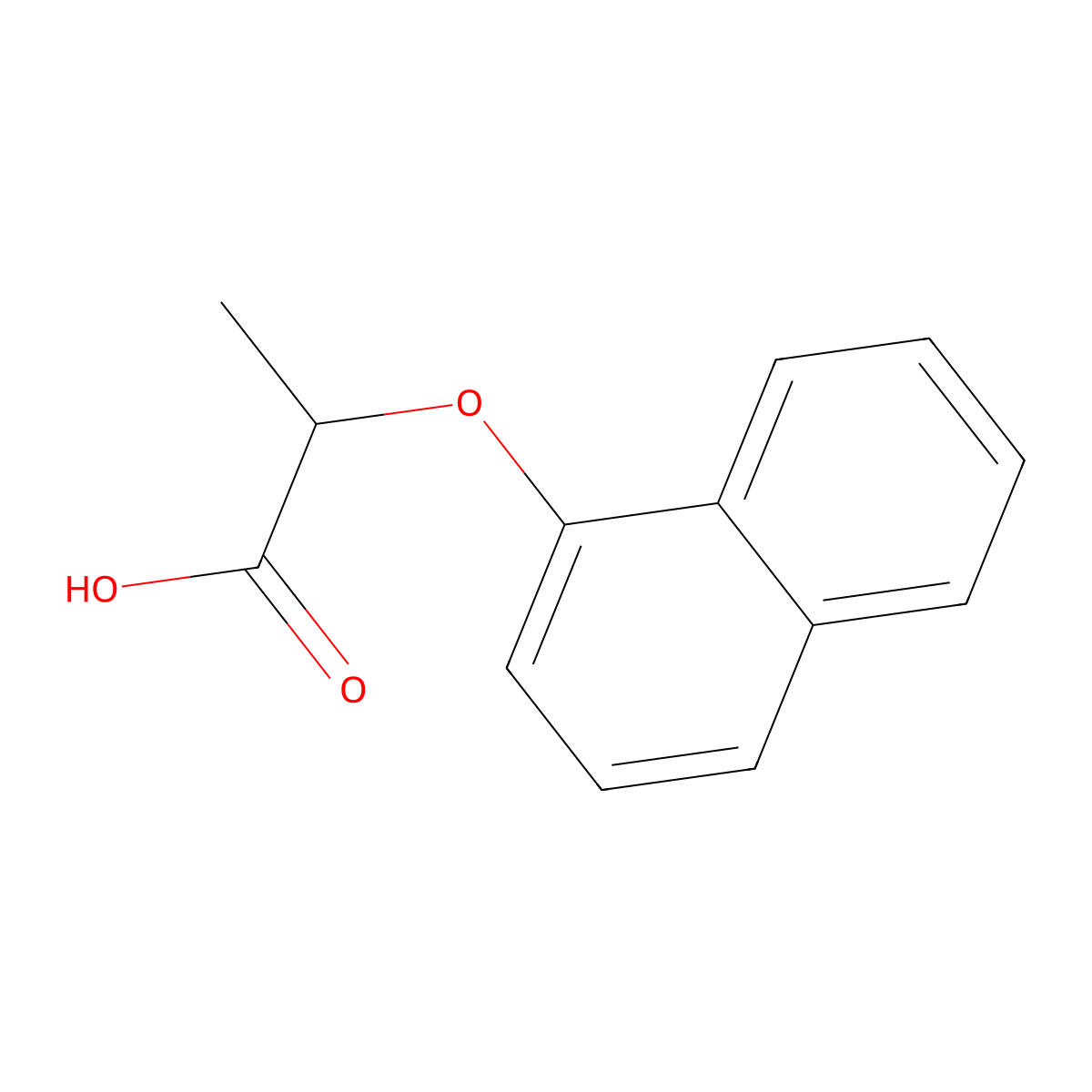 Propanoic acid, 2-(1-naphthalenyloxy)- molecular structure, CAS 13949-67-2