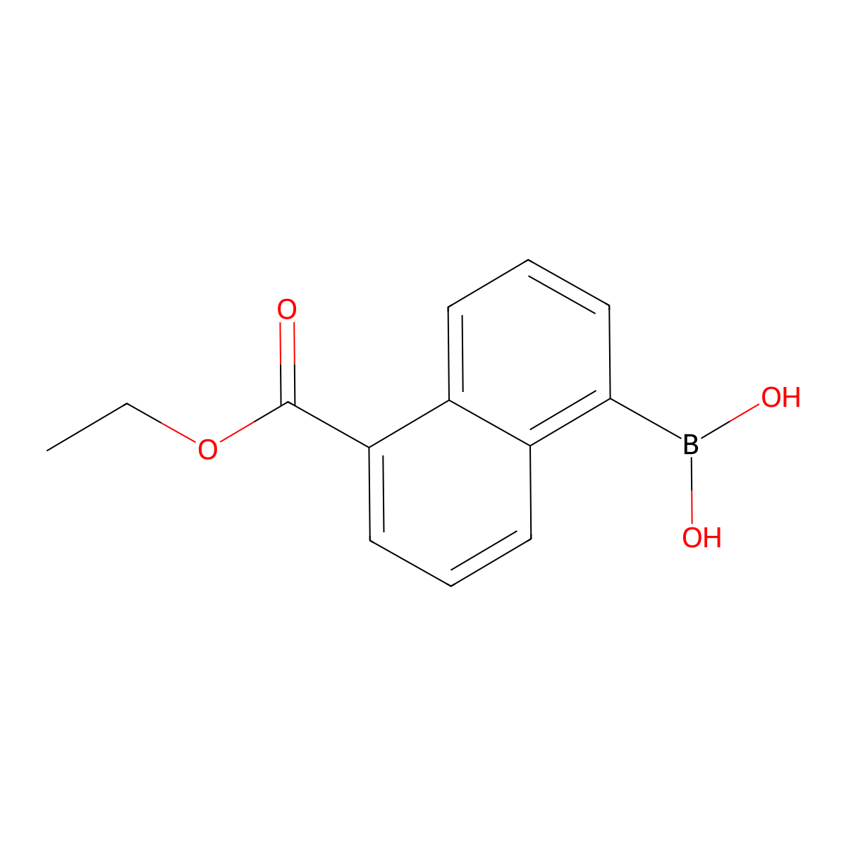 5-(Ethoxycarbonyl)naphthalene-1-boronic acid molecular structure, CAS 1394900-71-0