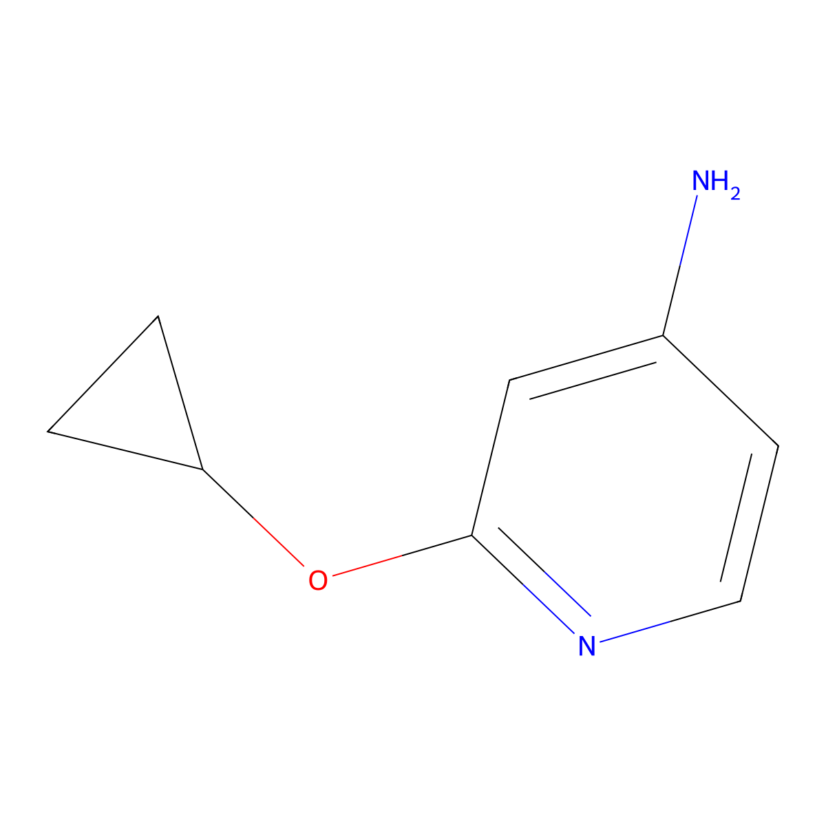 2-Cyclopropoxypyridin-4-amine molecular structure, CAS 1394914-91-0