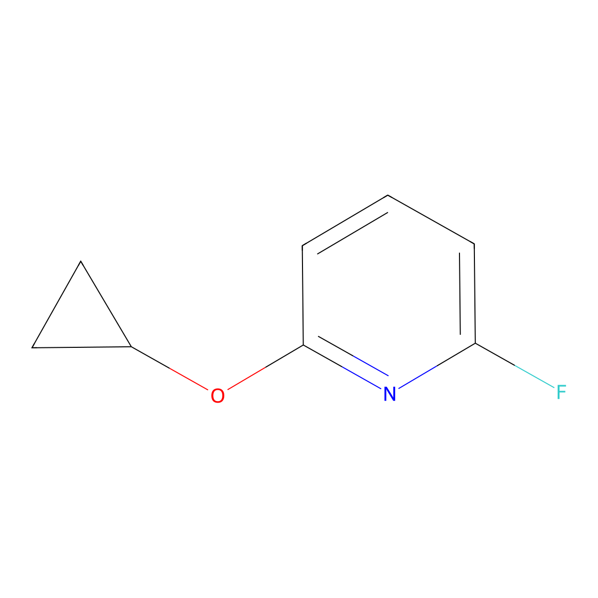 2-Cyclopropoxy-6-fluoropyridine molecular structure, CAS 1394915-17-3