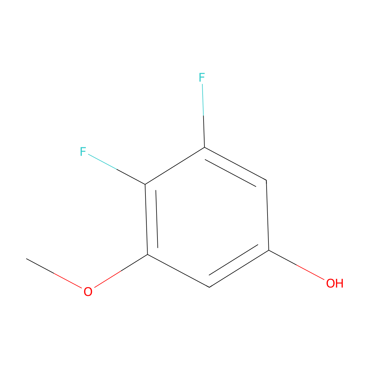 3,4-Difluoro-5-methoxyphenol molecular structure, CAS 1394915-77-5