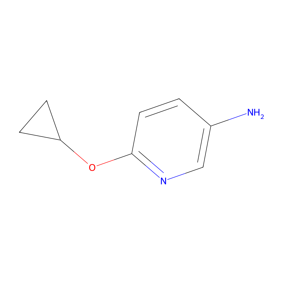 6-Cyclopropoxypyridin-3-amine molecular structure, CAS 1394915-87-7