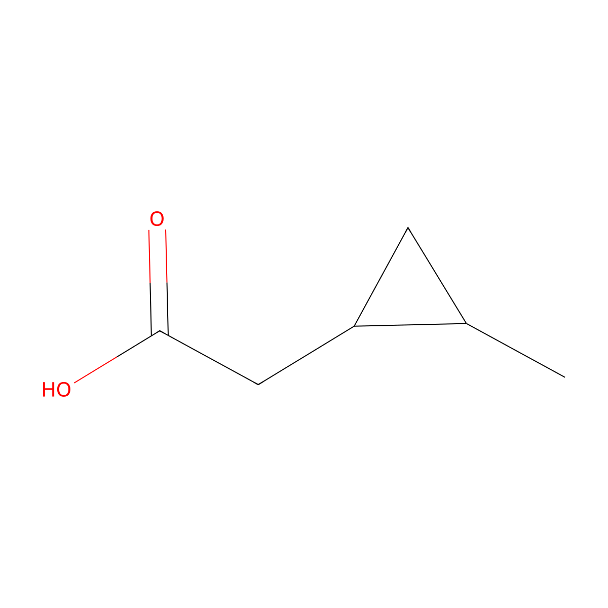 2-(2-Methylcyclopropyl)acetic acid molecular structure, CAS 139492-14-1