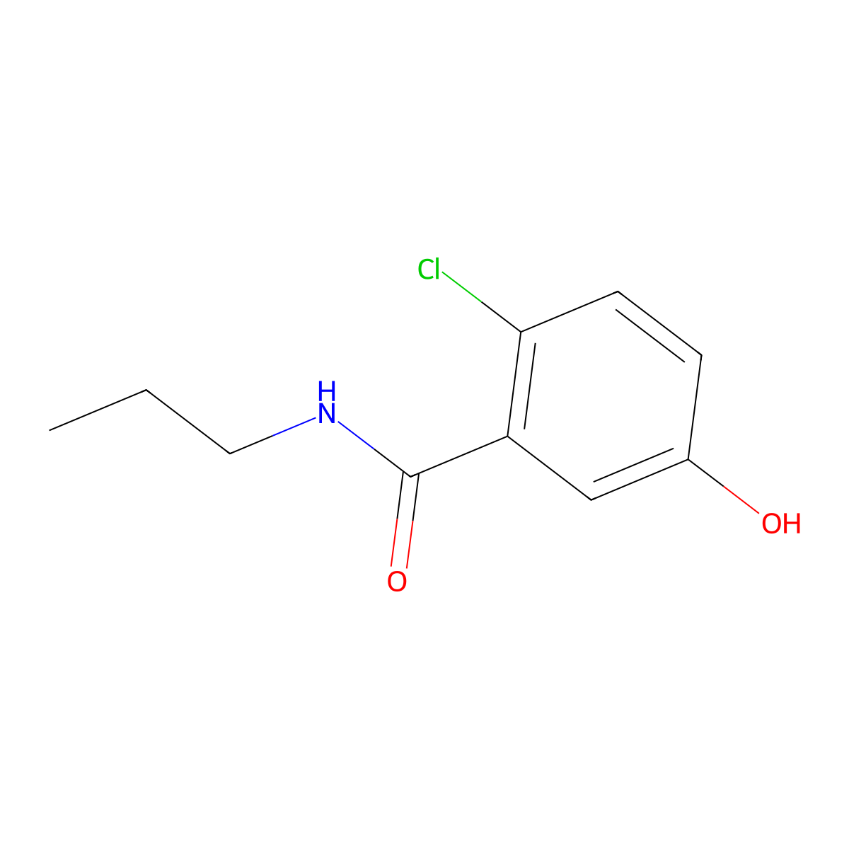 2-Chloro-5-hydroxy-N-propylbenzamide molecular structure, CAS 1394923-24-0