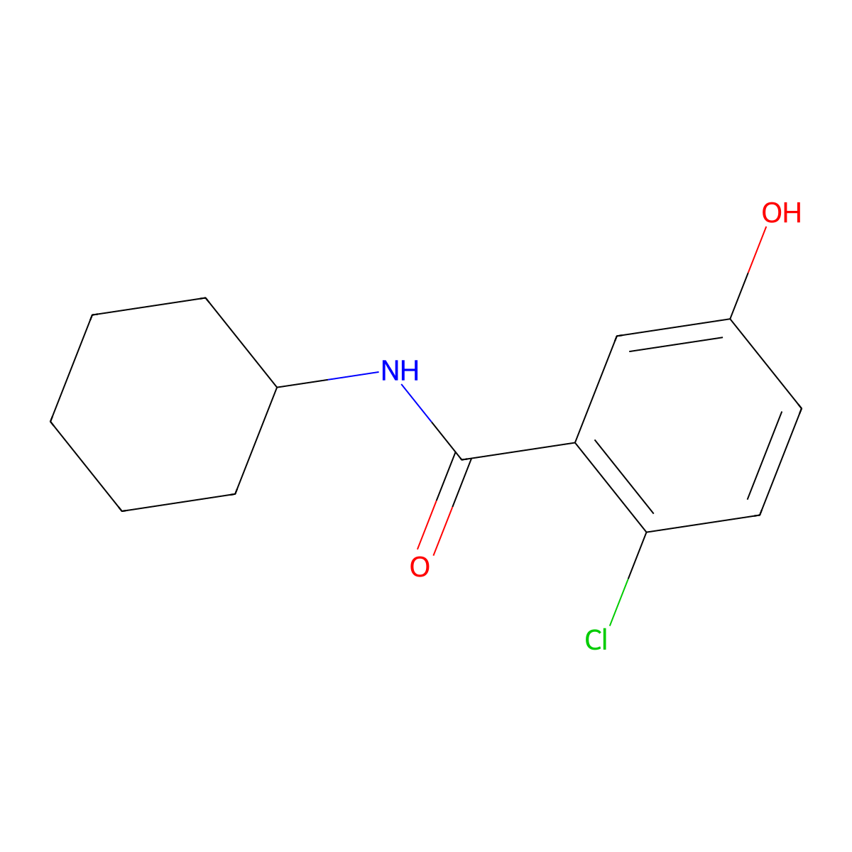 2-Chloro-N-cyclohexyl-5-hydroxybenzamide molecular structure, CAS 1394923-37-5