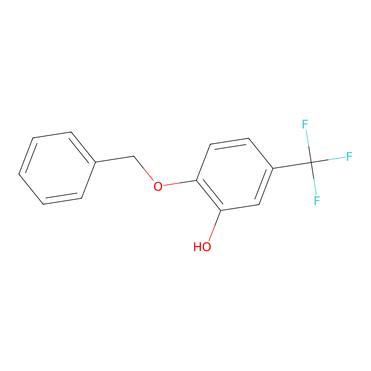 2-(Benzyloxy)-5-(trifluoromethyl)phenol molecular structure, CAS 1394925-02-0