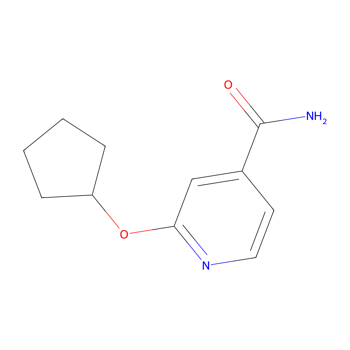 2-(Cyclopentyloxy)isonicotinamide molecular structure, CAS 1394926-43-2