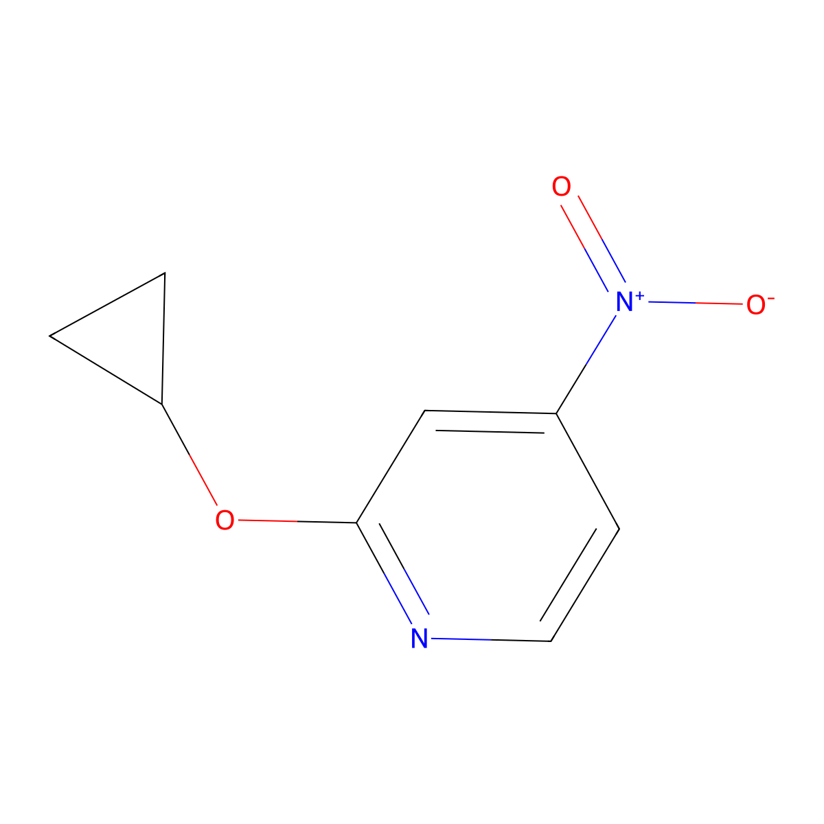 2-Cyclopropoxy-4-nitropyridine molecular structure, CAS 1394928-50-7