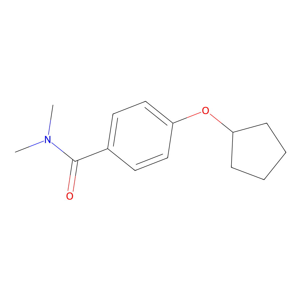 4-cyclopentyloxy-N,N-dimethylbenzamide molecular structure, CAS 1394929-09-9