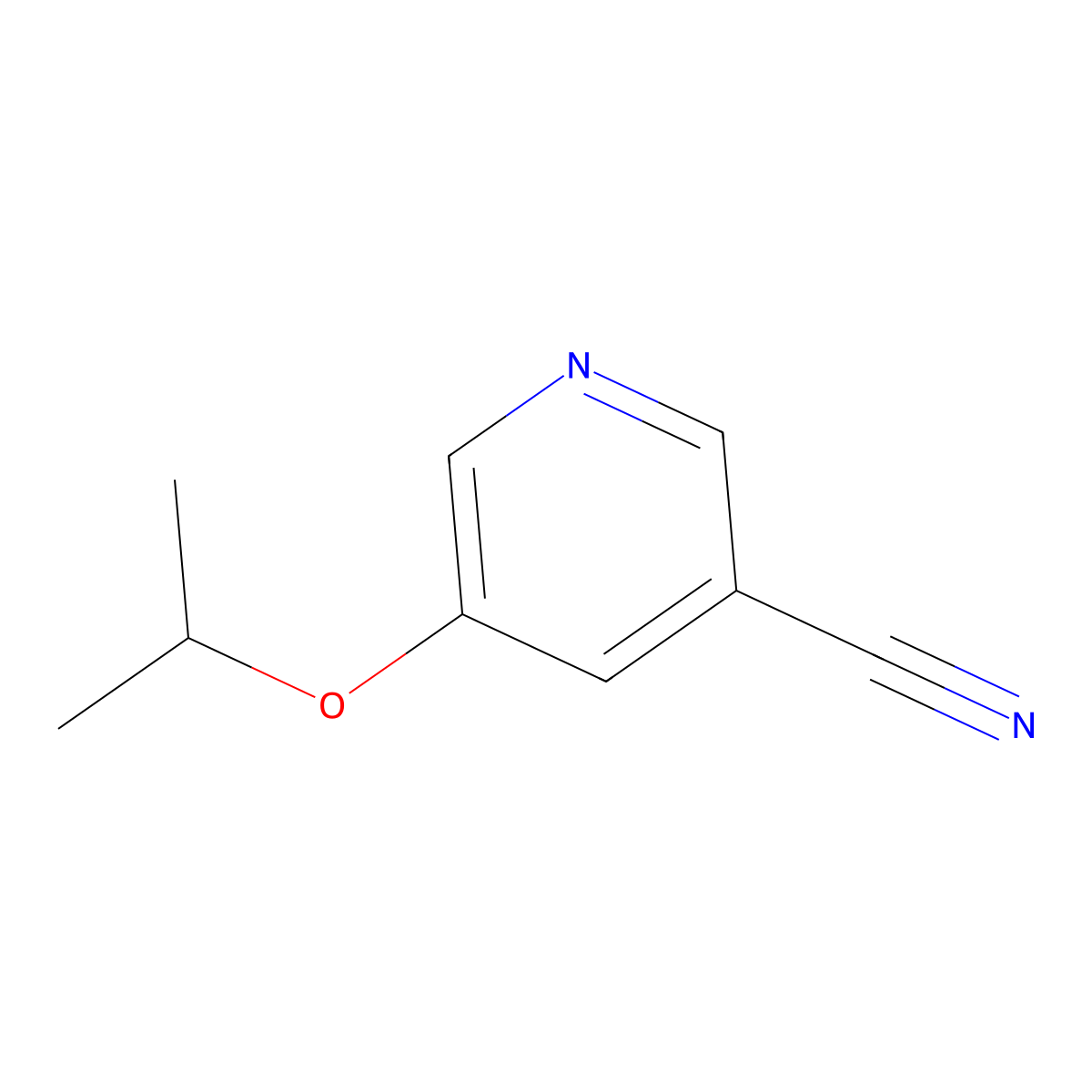 5-Isopropoxynicotinonitrile molecular structure, CAS 1394929-21-5