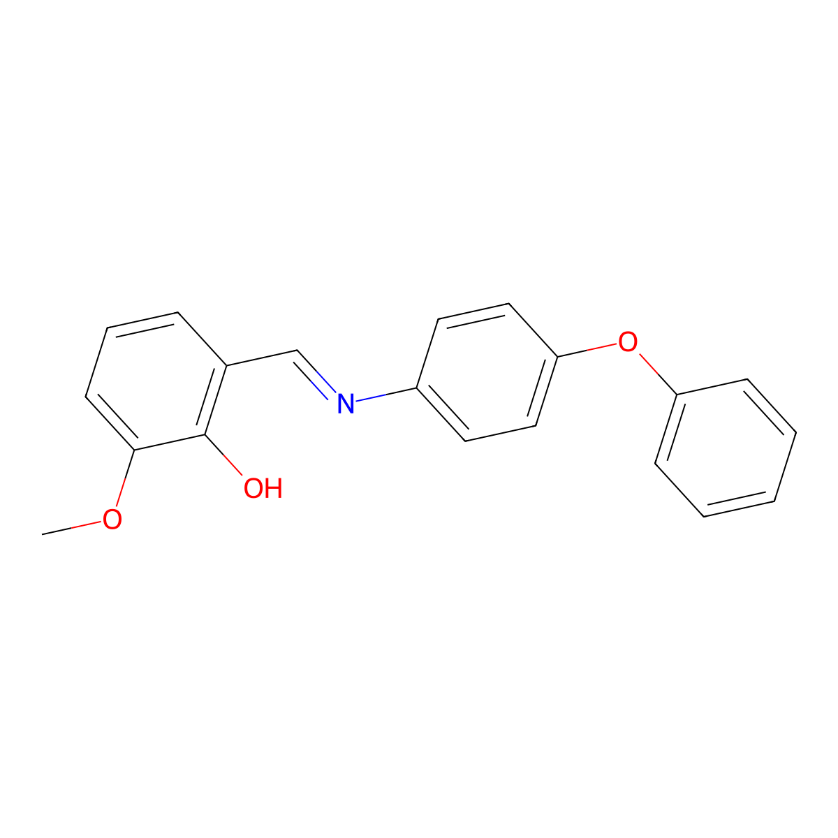 2-methoxy-6-{(E)-[(4-phenoxyphenyl)imino]methyl}phenol molecular structure, CAS 1394929-84-0