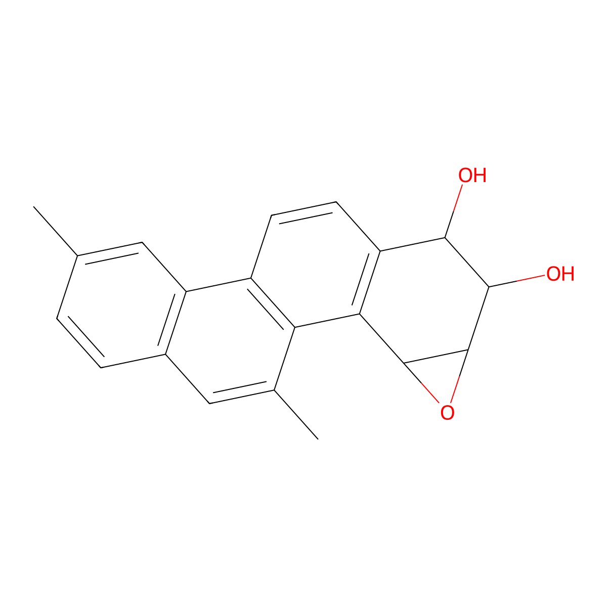 1,2-Dihydro-5,9-dimethyl-3,4-epoxy-1,2,3,4-tetrahydrochrysene molecular structure, CAS 139493-54-2