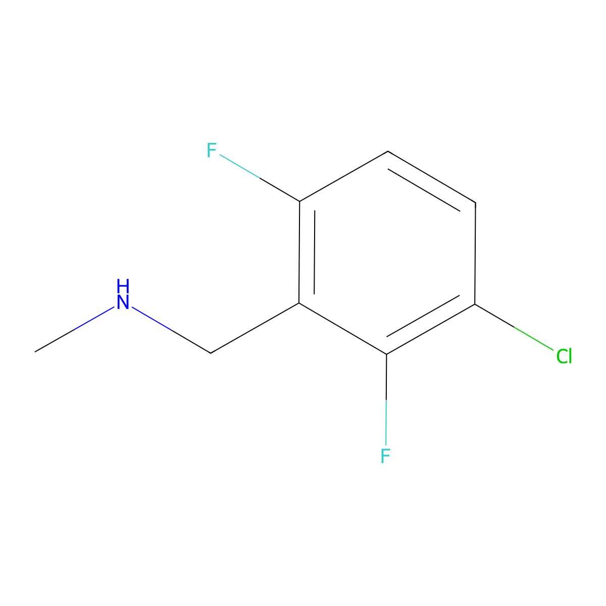 [(3-Chloro-2,6-difluorophenyl)methyl](methyl)amine molecular structure, CAS 1394930-90-5