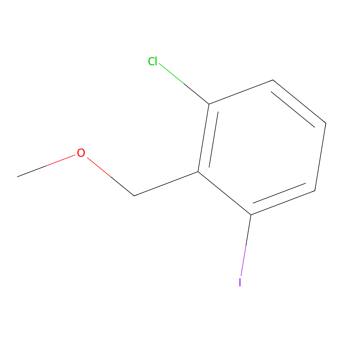 1-Chloro-3-iodo-2-(methoxymethyl)benzene molecular structure, CAS 1394931-62-4