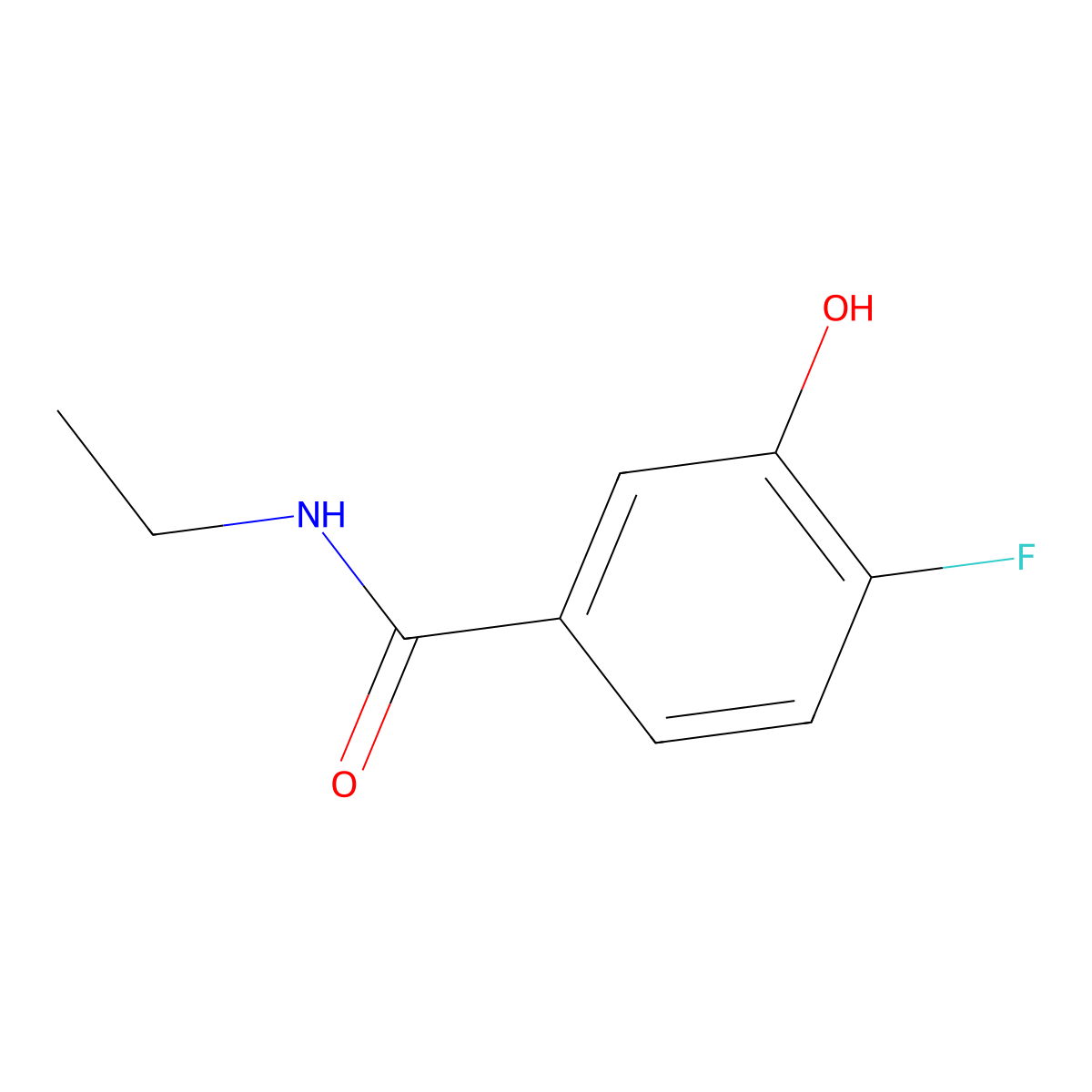 N-Ethyl-4-fluoro-3-hydroxybenzamide molecular structure, CAS 1394932-61-6