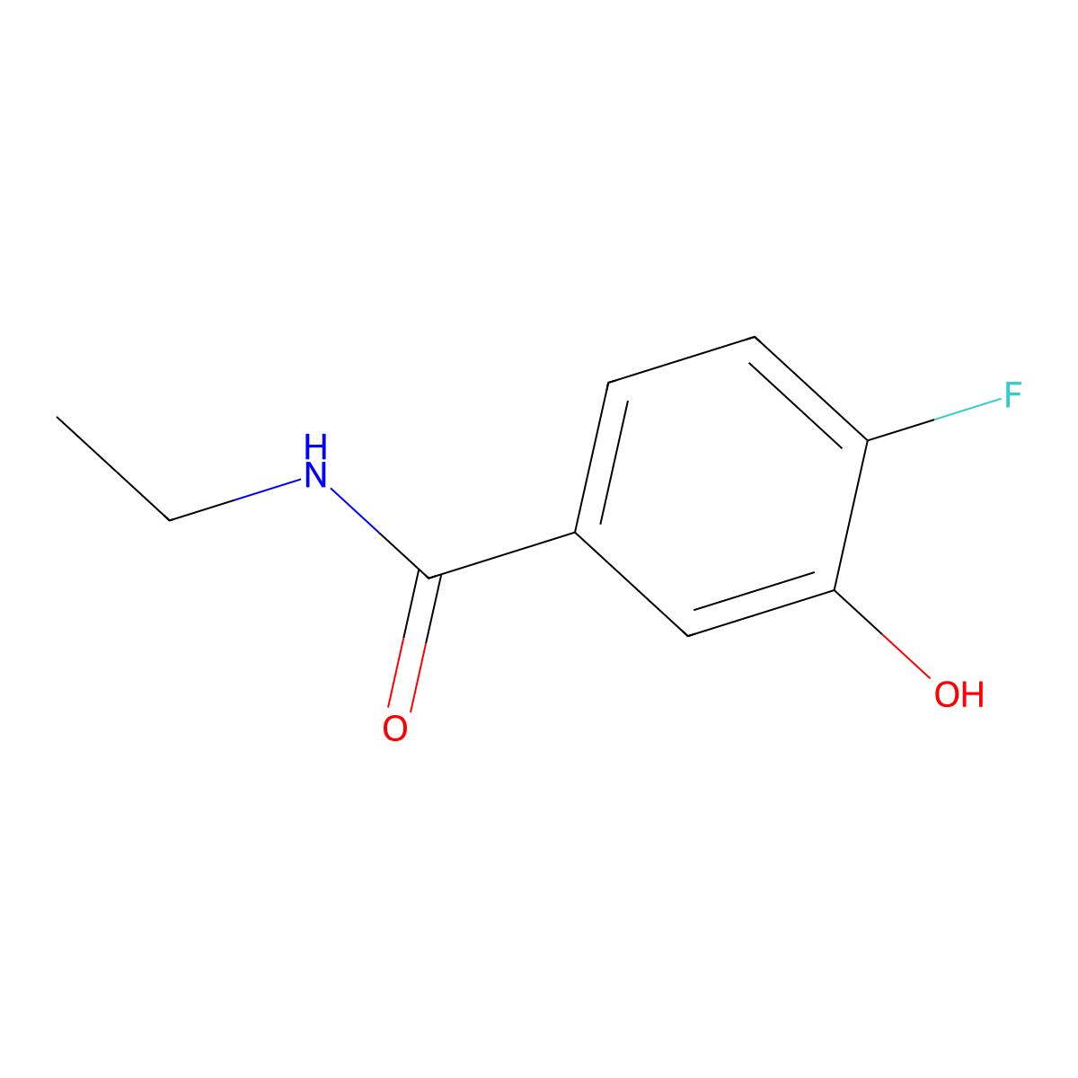 N-Ethyl-4-fluoro-3-hydroxybenzamide molecular structure, CAS 1394932-61-6