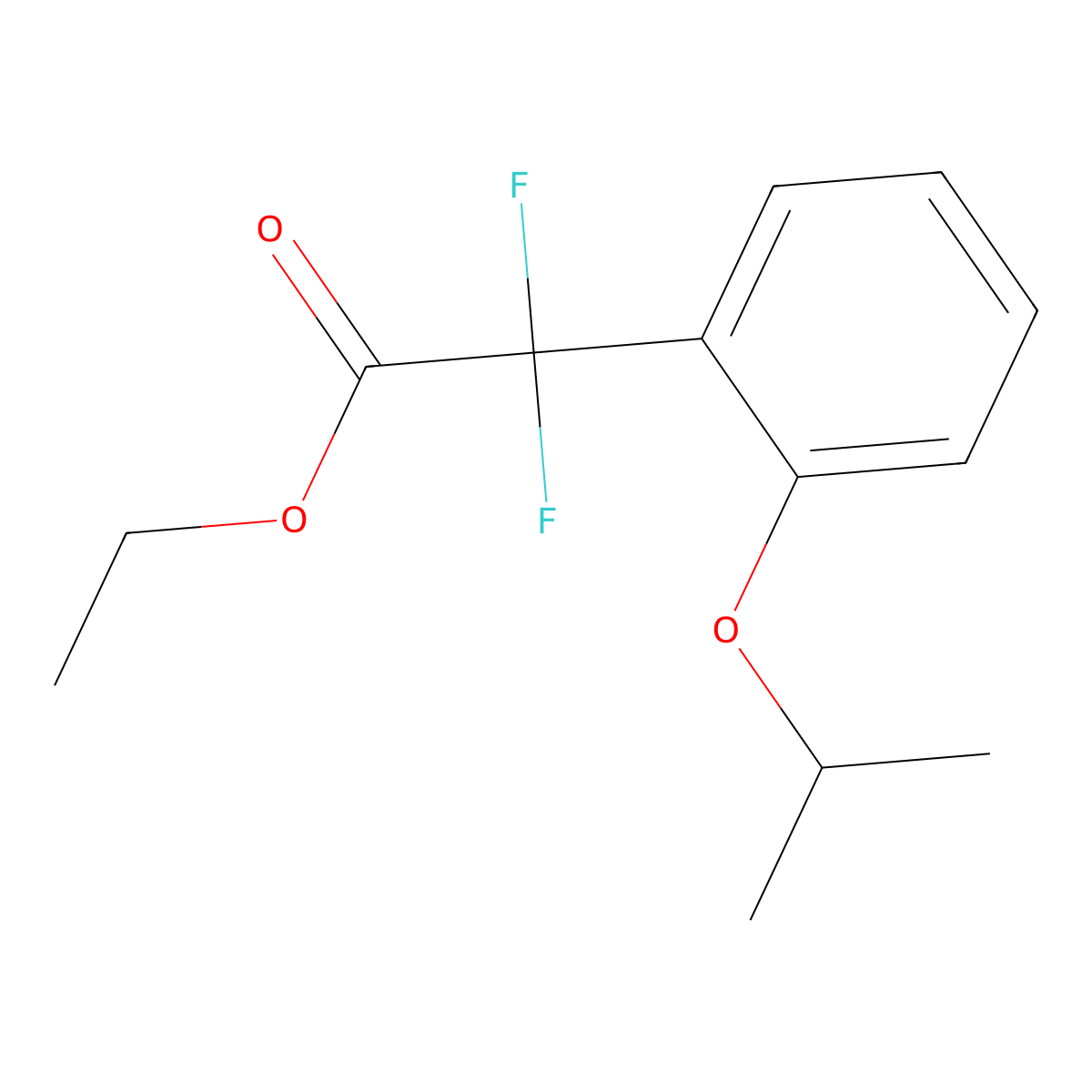 Ethyl 2,2-difluoro-2-(2-isopropoxyphenyl)acetate molecular structure, CAS 1394932-77-4