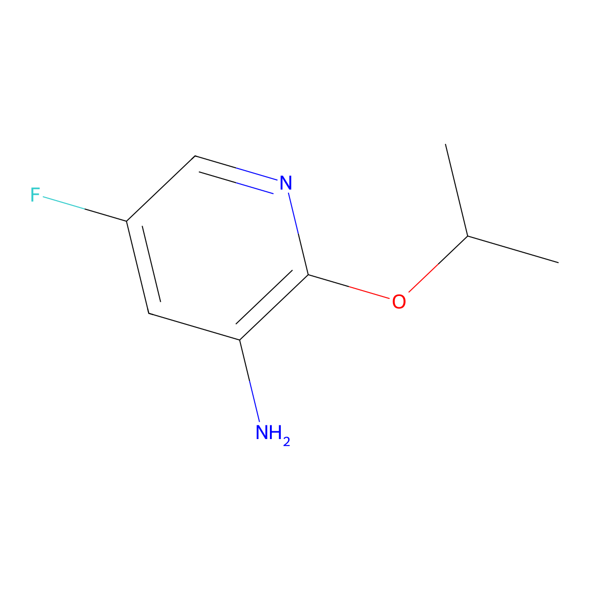 5-Fluoro-2-(propan-2-yloxy)pyridin-3-amine molecular structure, CAS 1394933-01-7