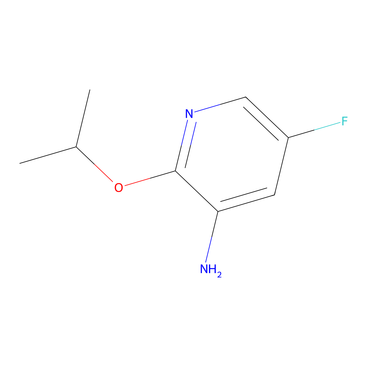 5-Fluoro-2-(propan-2-yloxy)pyridin-3-amine molecular structure, CAS 1394933-01-7