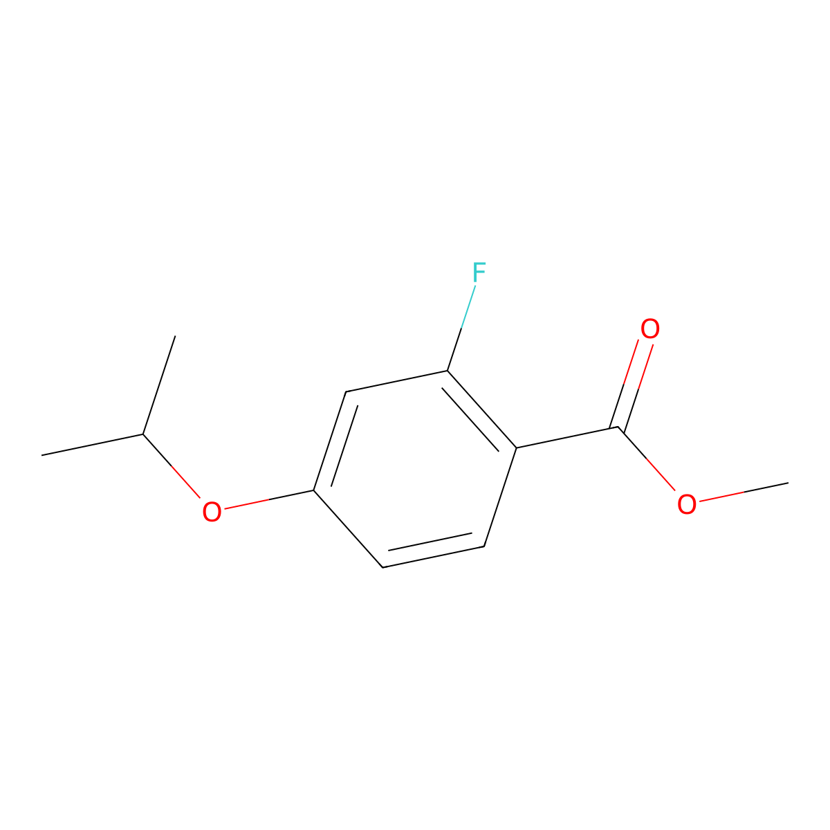 2-Fluoro-4-isopropoxybenzoic acid methyl ester molecular structure, CAS 1394933-49-3